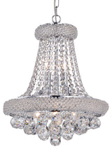 Isidra and Crystal 15" Chandelier, Chrome