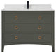 Legion Furniture WS2518 Series Bathroom Sink Vanity, Pewter Green, 42", Artificial Stone Top, Single Sink