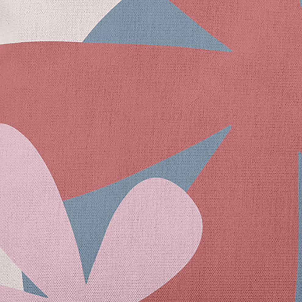 Bold Flowers Polyester Indoor Pillow, Bright Mauve Pink, 26"x26"