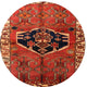 Ahgly Company Indoor Round Traditional Area Rugs, 3' Round