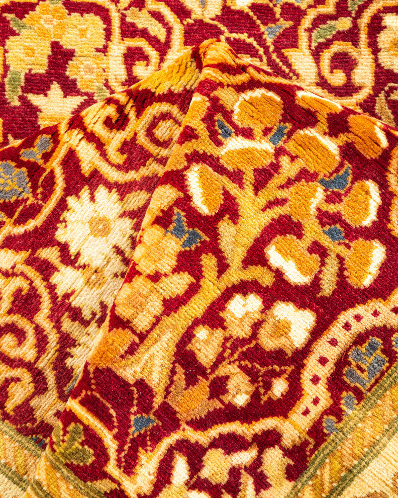 Mogul, One-of-a-Kind Hand-Knotted Area Rug Red, 2'8"x11'6"