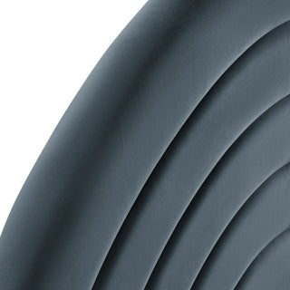 Solana Arched Performance Velvet King Headboard, Cadet Blue