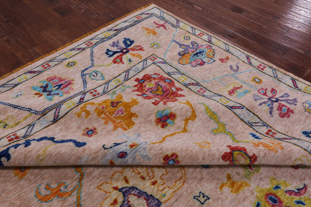 10' 4" X 13' 10" Turkish Oushak Hand Knotted Wool Rug - Q14778