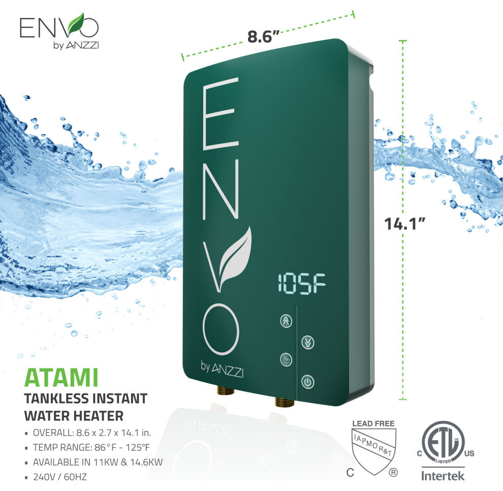 ENVO Arima Tankless Electric Water Heater - 2 Pack, 11kw