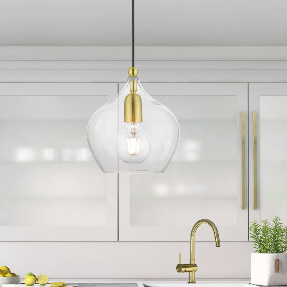 Aldrich 1 Light Satin Brass Pendant