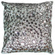 Silver Glam Faux Crystal Jewels Throw Pillow