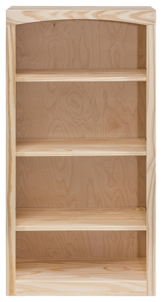 Solid Wood Bookcase, 48"x24", Unfinished
