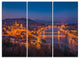 "Night View of Budapest City" Metal Wall Art, 3 Panels, 36"x28"