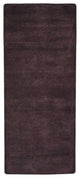 Hand Knotted Loom Silk Mix Area Rug Solid Brown, [Runner] 2'8''x12'