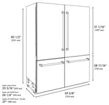 ZLINE Refrigerator With Internal Water, Black Stainless, RBIV-BS-60