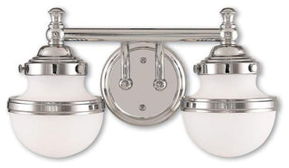 Oldwick 2-Light Bath Vanity, Polished Chrome