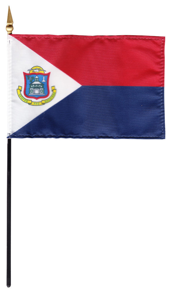 St. Maarten, 4"x6" Stick Flag
