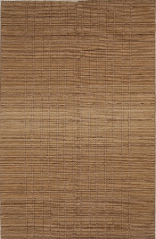 Nepal Tibetan Contemporary Modern Handmade Oriental Area Rug, Brown, 9'0"x6'0"