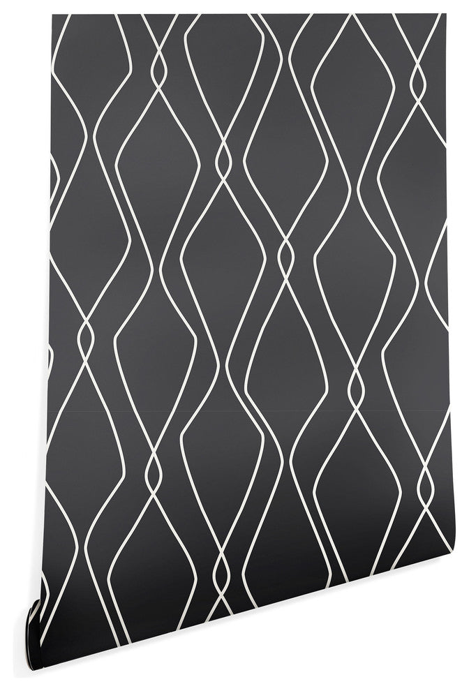Deny Designs Heather Dutton Fuge Slate Wallpaper, Black, 2'x4'
