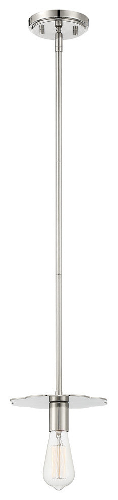 Savoy House Meridian 1 Light Mini-Pendant Polished Nickel