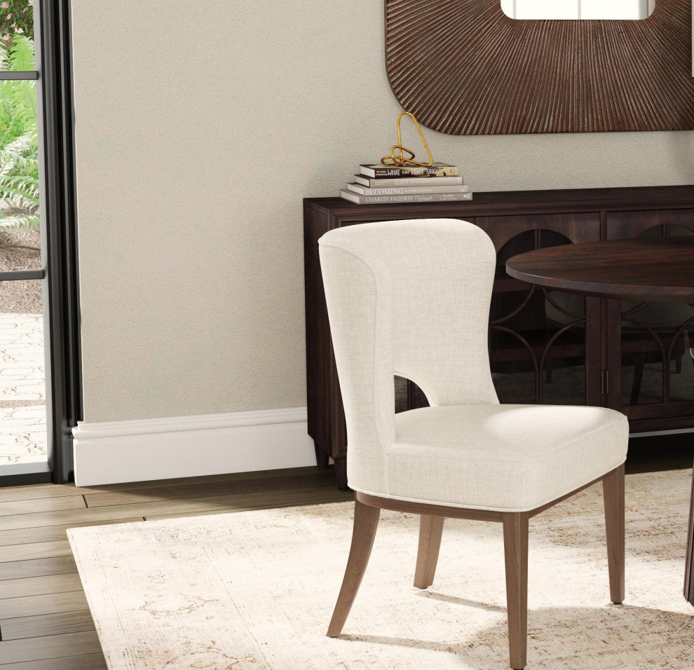 Trevino Dining Chair - Set of 2 - Clarkson's Sand/Chestnut Brown
