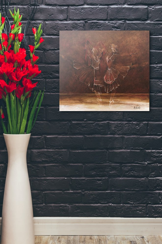 Epic Graffiti "Ballerinas" by Samedin Asllani, Giclee Canvas Wall Art, 20"x24"