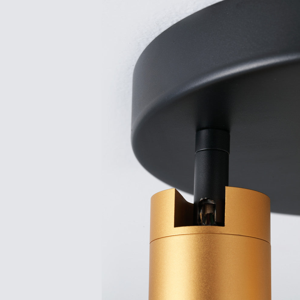 Vidalite Shura Integrated LED 3 Head Flush Mount, Gold