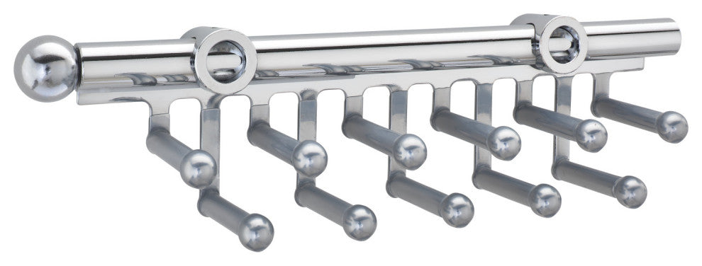Sliding Tie Rack for Custom Closet Systems, Chrome
