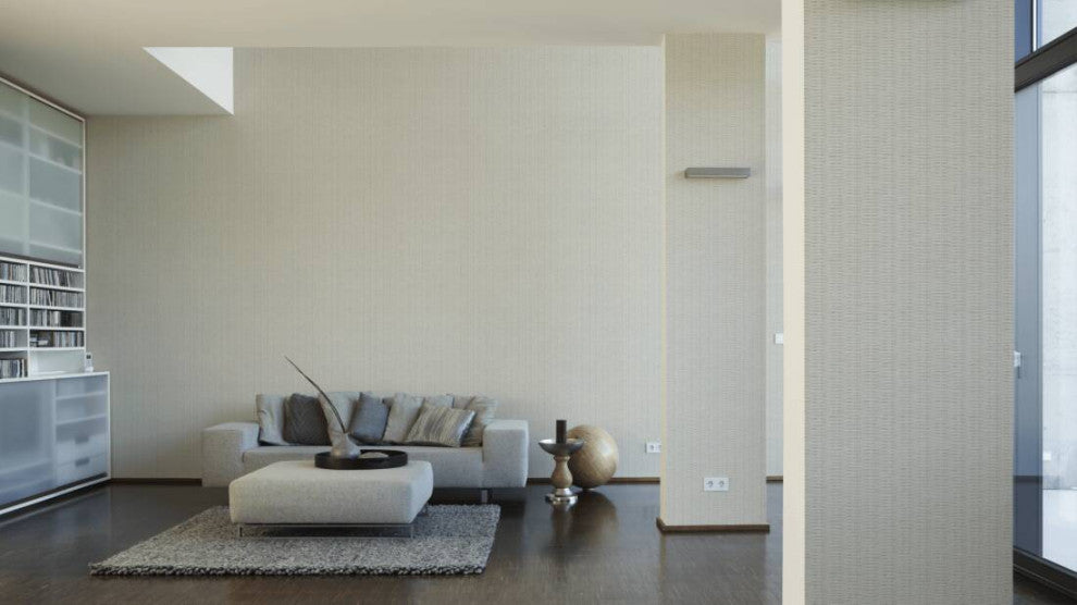 Sample, Cottage Textured Wallpaper Featuring Woven Wood, 373931