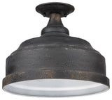 Keating Semi-Flush Antique Black Iron