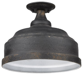 Keating Semi-Flush Antique Black Iron