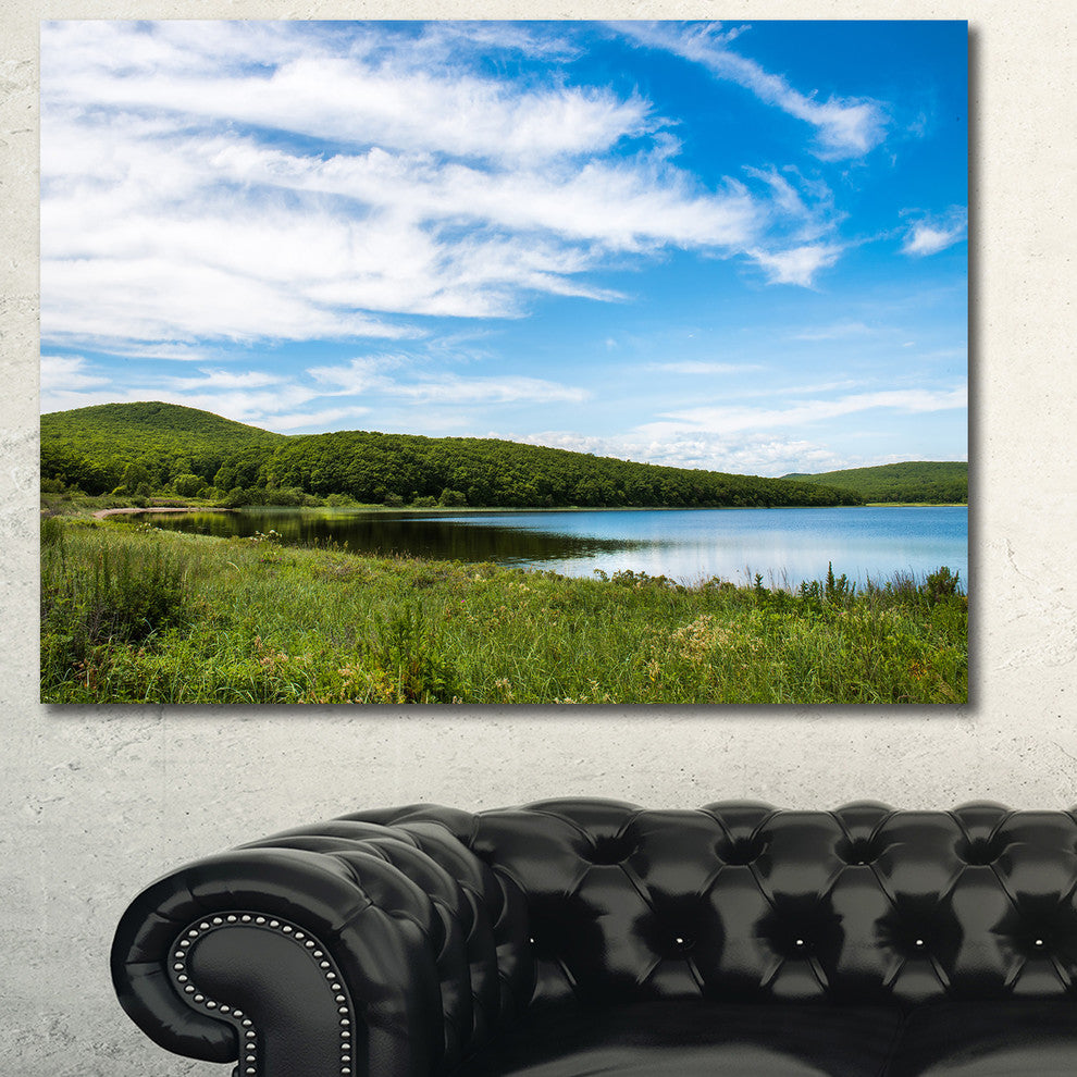 Scenic View of Pacific Ocean Beach, Landscape Canvas Art Print, 60x40