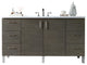 James Martin 850-V60S-SOK-3CAR Metropolitan 60" Silver Oak Vanity with Top