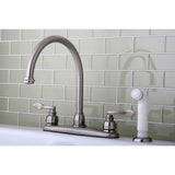 Kingston Brass Centerset Kitchen Faucet, Brushed Nickel