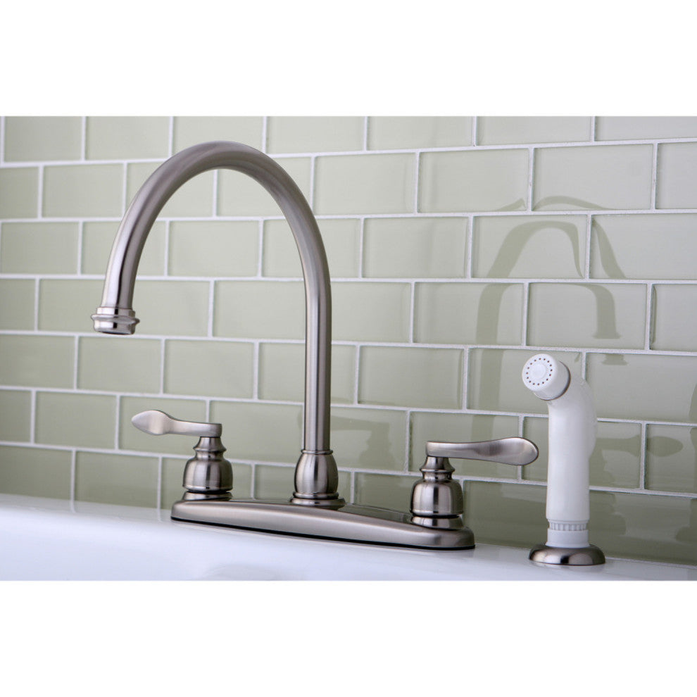 Kingston Brass Centerset Kitchen Faucet, Brushed Nickel
