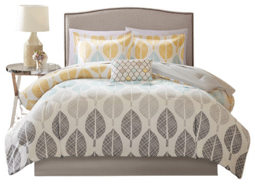 Madison Park Central Park Botanical Comforter, Sheet Set, Queen