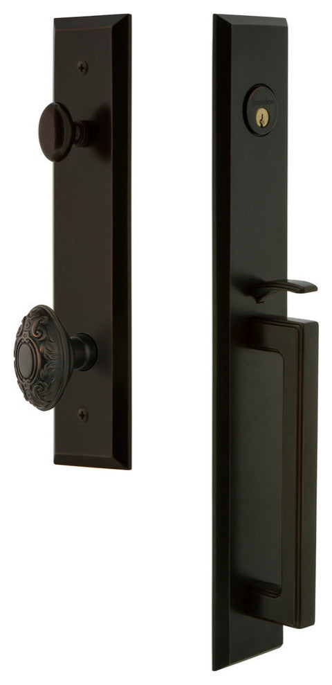 Fifth Avenue 1-Piece Dummy Handleset, D Grip and Grande Victorian Knob, 849532