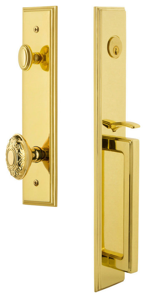 Carre' 1-Piece Dummy Handleset, D Grip and Grande Victorian Knob, 849077