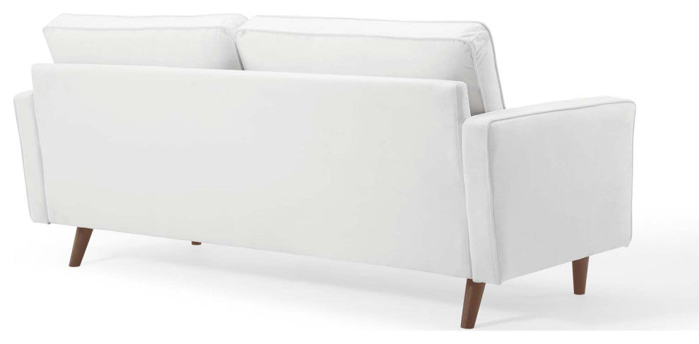Valour Performance Velvet Sofa - White