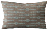 Plutus Blue Needle Stripe Luxury Throw Pillow, 20"x20"