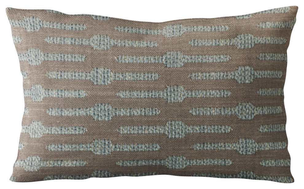 Plutus Blue Needle Stripe Luxury Throw Pillow, 20"x20"