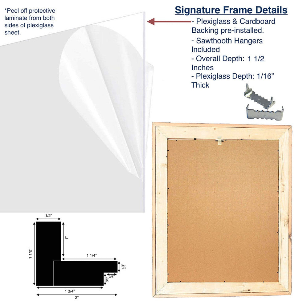 HomeRoots 20x30 Natural Weathered Grey Picture Frame With Plexiglass Holder