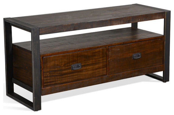 64" TV Stand Media Console Modern Rustic Industrial Cabinet