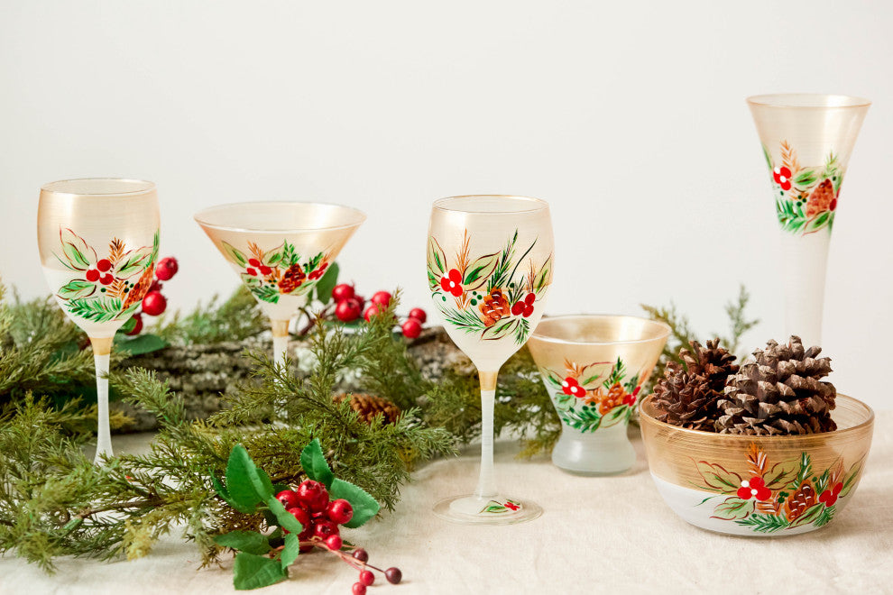 Woodland Pine Wine, Set of 2