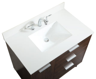 Home Living Modern Natural Oak-Light Bathroom Vanity, Walnut, 36"