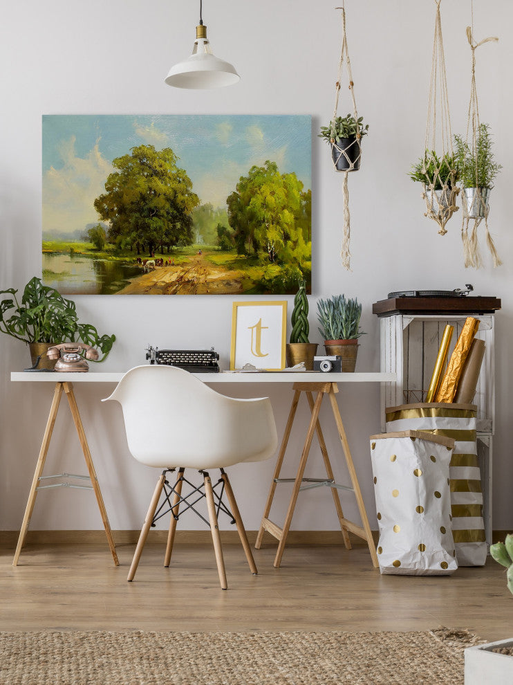 "Colors of Nature" Painting Print on Wrapped Canvas, 36x24