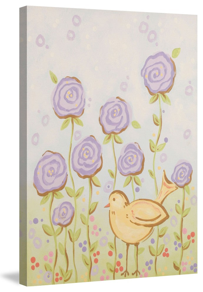 Marmont Hill, "Blissful Chickadee" by Reesa Qualia on Wrapped Canvas, 30x45