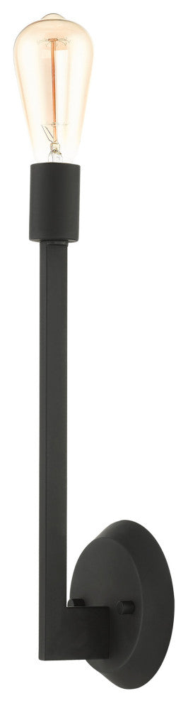 Livex Lighting Prague 1 Light Black ADA Single Sconce