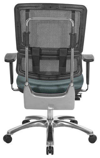 Vertical Black Mesh Back Chair, Gray Mesh