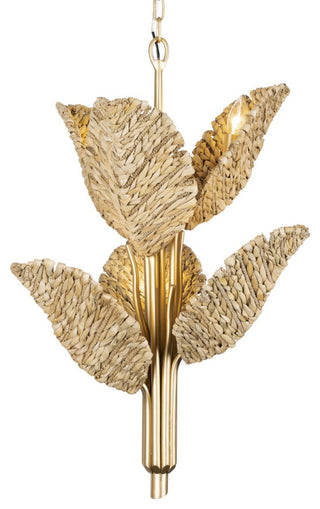 Varaluz 901C06 Banana Leaf 6 Light 23"W Abstract Candle Style - French Gold /