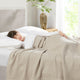 Beautyrest Cotton Waffle Weave Bedding Blanket, Khaki
