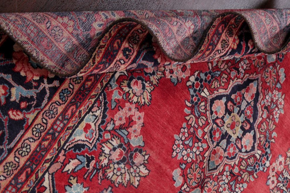 Consigned, Oriental Vintage Traditional Handmade Persian Area Rug, Red, 7x10