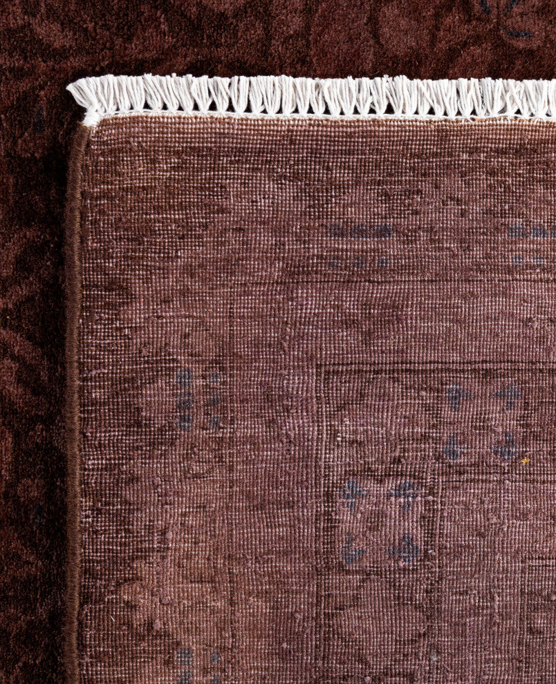 Overdyed One-of-a-Kind Hand-Knotted Area Rug Purple, 8' 5" x 10' 4"