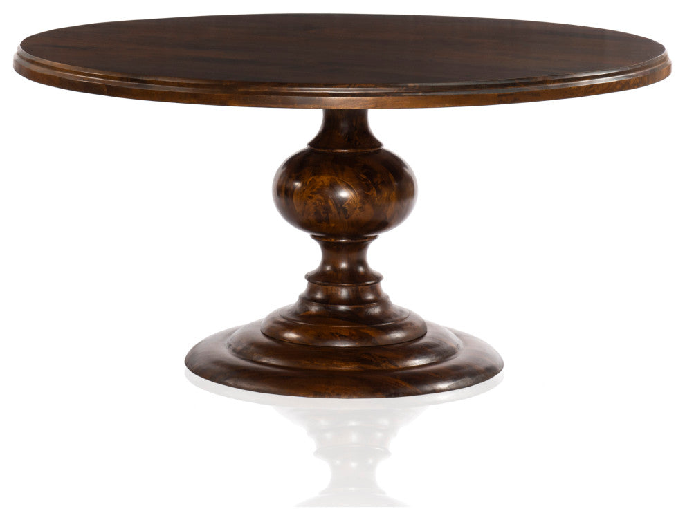 Magnolia Round Dining Table-60"-Dark Oak
