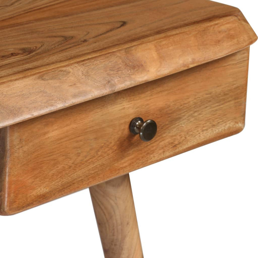 vidaXL Writing Table Home Office Computer Desk Workstation Solid Acacia Wood